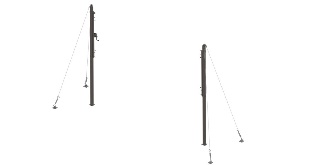 Стойки волейбольные универсальные на растяжках СТ-133