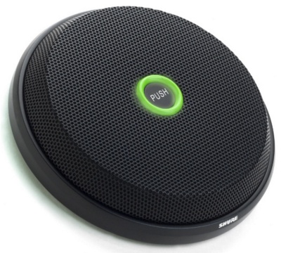 Настольный конденсаторный тройной от 90-0-90° до 120-120-120° микрофон граничного слоя Shure MX396/C-TRI.