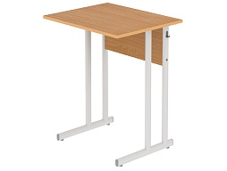 Стол школьный 1-местный 4 г/р нерегулируемый (бук, м/к серый, плоскоовальная труба)