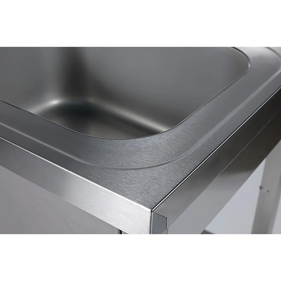 Ванна моечная двухсекционная цельнотянутая с бортом ВМЦ-2/10/6-БО-ЭЦ