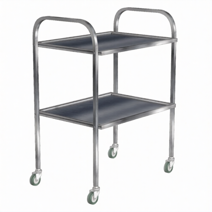 Стол инструментальный СИн (нержавеющая сталь, колеса резина)