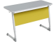 Стол 2-местный школьный 5-7 г/р "Альтер" АГРОТЕХ регулируемый (серый/желтый, м/к белый)