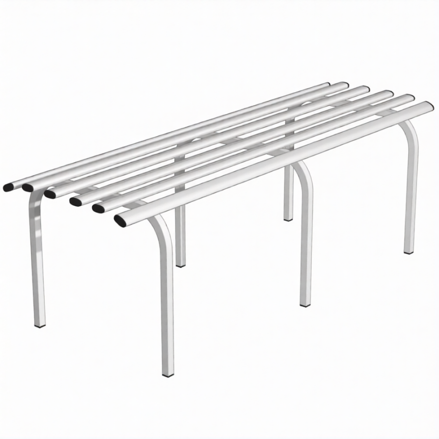 Скамья металлическая 3-х местная СКМ-3х (каркас белый)