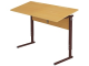 Стол с наклоном столешницы 0-35° школьный 2-местный 2-4 г/р регулируемый (бук, м/к коричневый, прямоугольная труба)