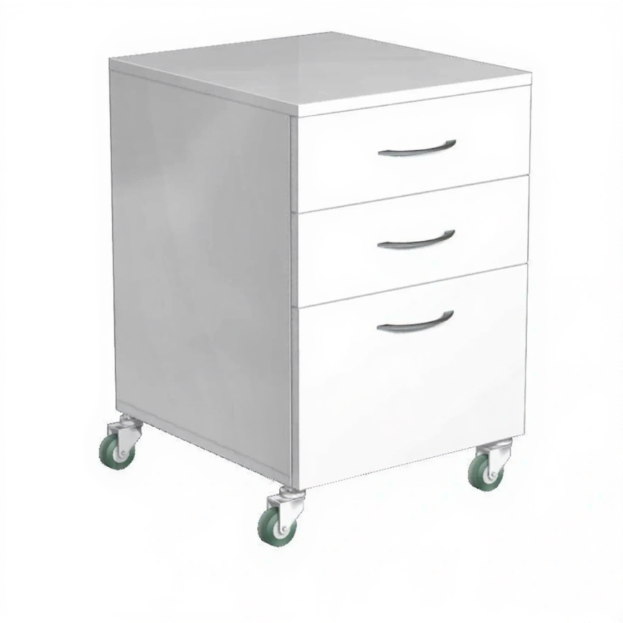 Тумба подкатная металлическая ТМ-3.1 (белый)