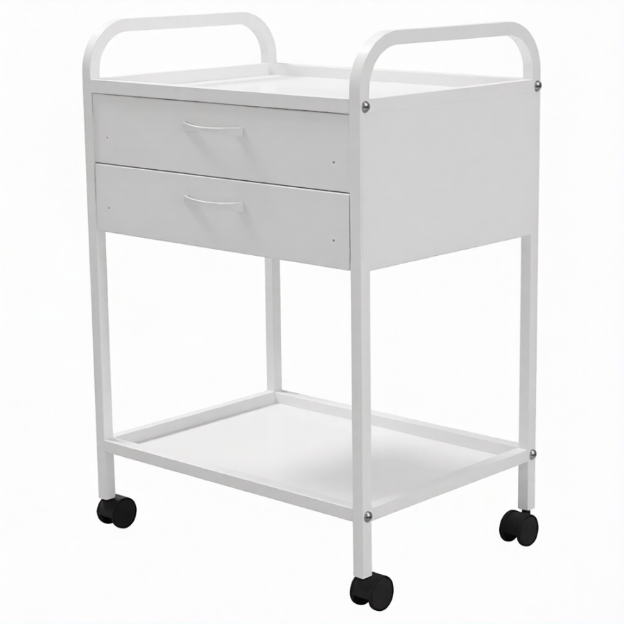 Стол медицинский инструментальный СМИ-02-02 (полки металл, колёса пластик)