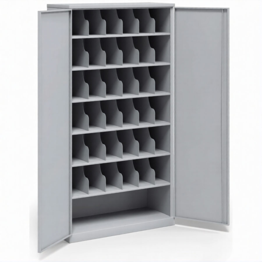 Шкаф для 36 противогазов ХПГ-36, с дверьми (1730x920x380)