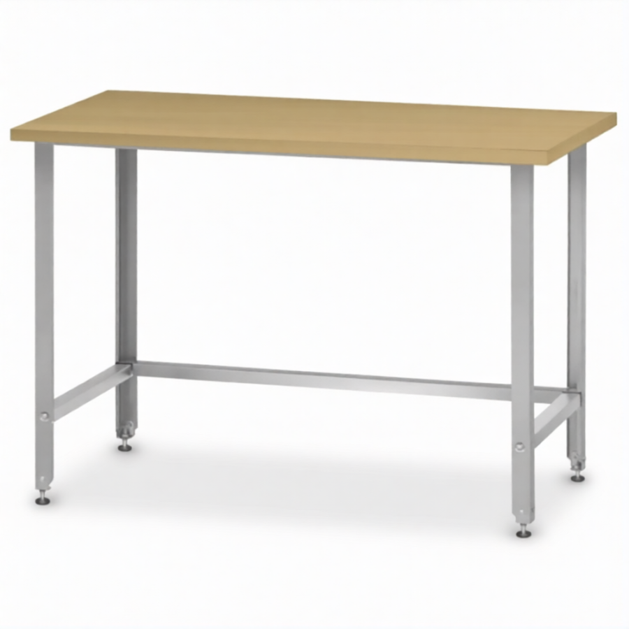 Стол кондитерский СПРн 860х1200х600 «Norma Ral» бук/40 (полка-обвязка сварная, ножка угловая)